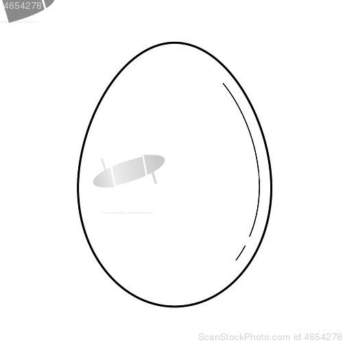 Image of Raw egg vector line icon.