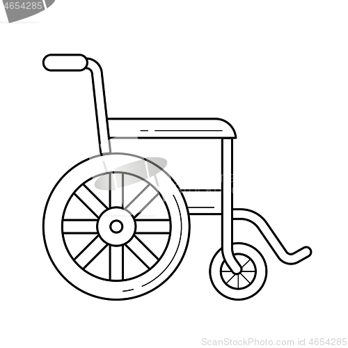 Image of Wheelchair line icon.