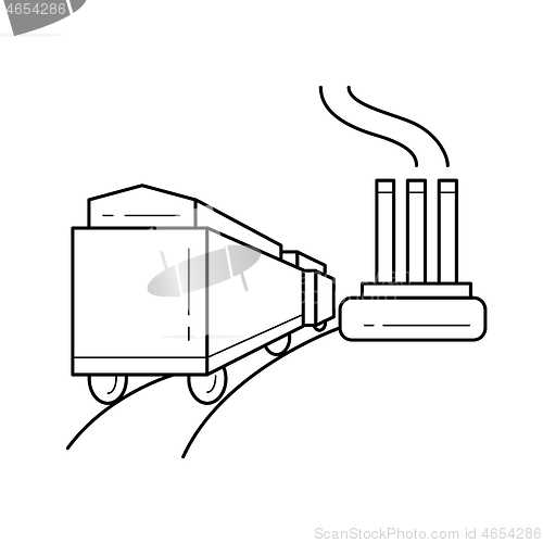 Image of Power plant vector line icon.