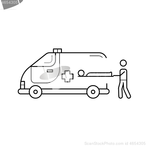 Image of Ambulance line icon.