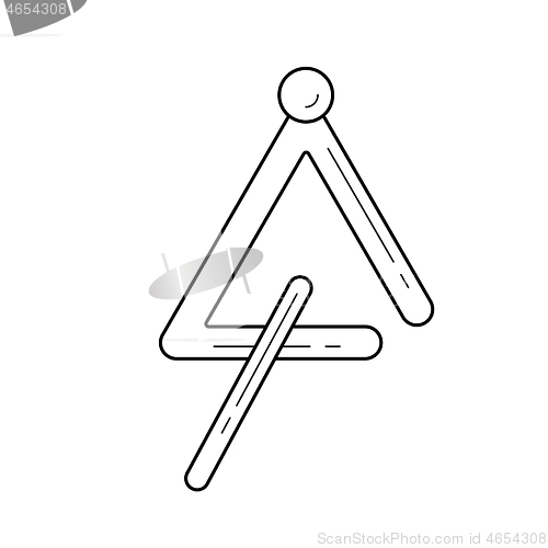 Image of Triangle instrument line icon.