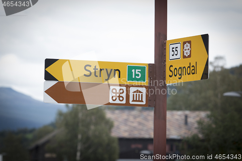Image of Road Sign Stryn