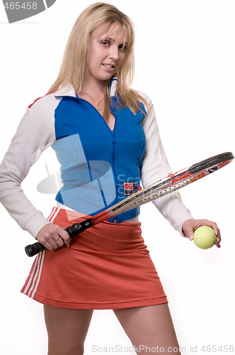 Image of Blond tennis player