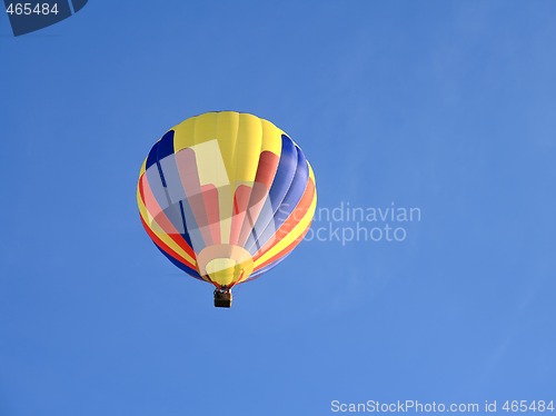 Image of Hot air balloon up in the sky