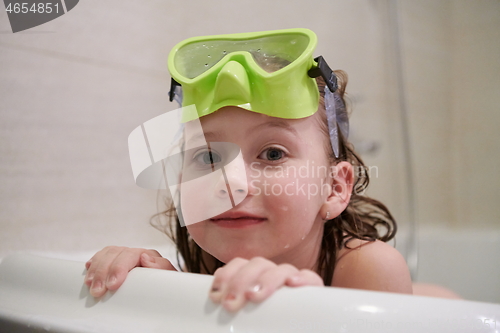 Image of little girl with snorkel goggles