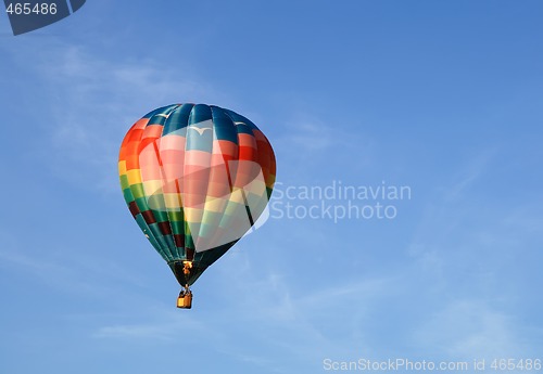 Image of Hot air balloon with propane burners fired into it