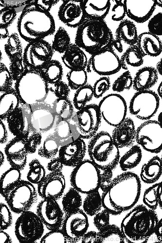 Image of Black and white bubbles background