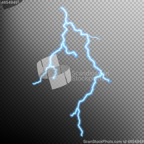 Image of Realistic lightning with transparency. EPS 10