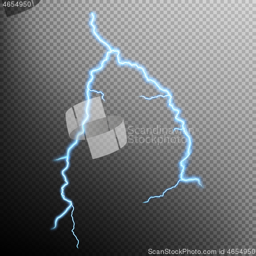 Image of Lightning isolated. EPS 10