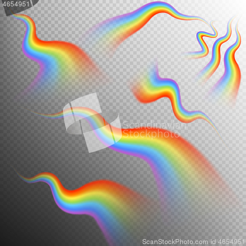 Image of Rainbows object set. EPS 10