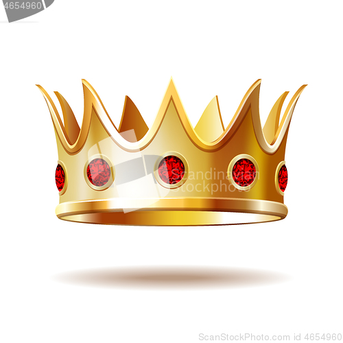 Image of Golden royal crown isolated on white