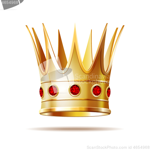 Image of Golden princess crown isolated on white