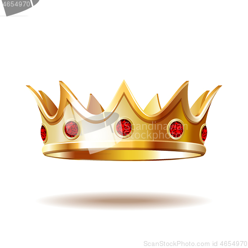 Image of Golden royal crown isolated on white