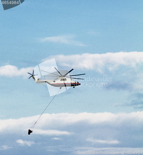 Image of Firefighters Helicopter in Flight