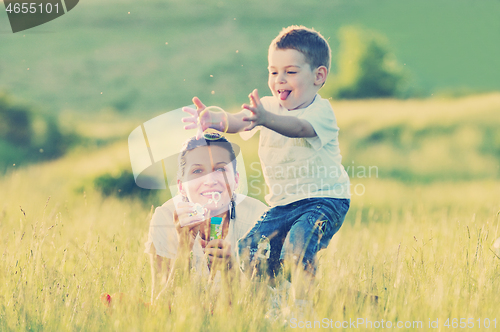 Image of woman child bubble