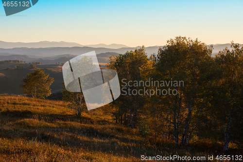 Image of Beauty sunset in the mountains