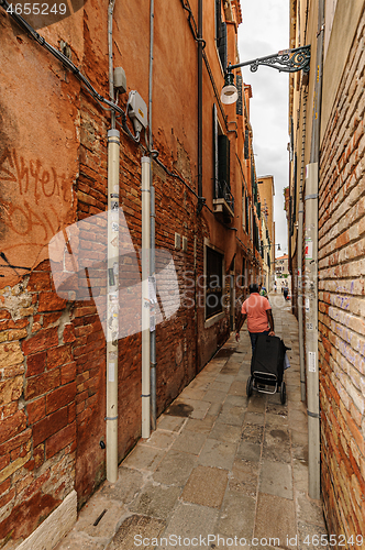 Image of Narrow street of Venice, Italy