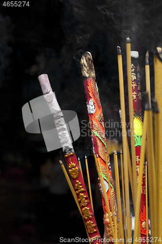 Image of Incence sticks in a Buddhist temple