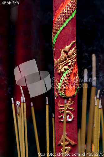 Image of Incence sticks in a Buddhist temple