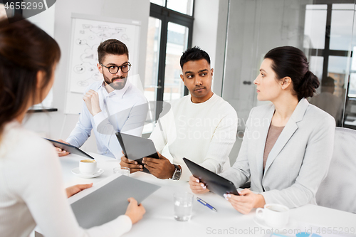 Image of recruiters having job interview with employee