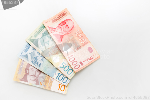 Image of Serbian dinars bills