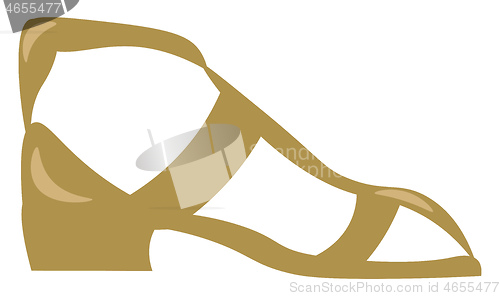 Image of Golden sandal vector or color illustration