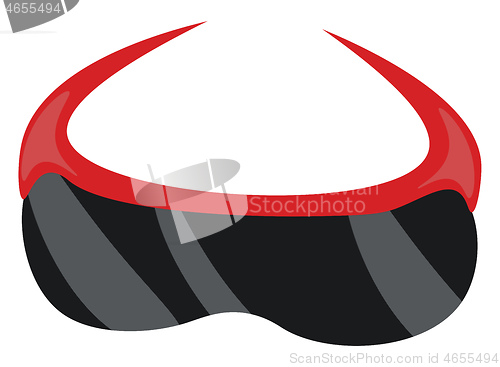 Image of Clipart of sunglasses with red fame vector or color illustration