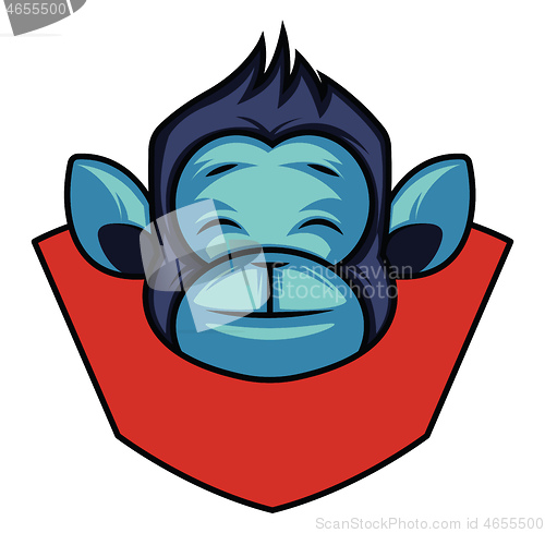 Image of Monkey as a gaming logo  illustration vector on white background