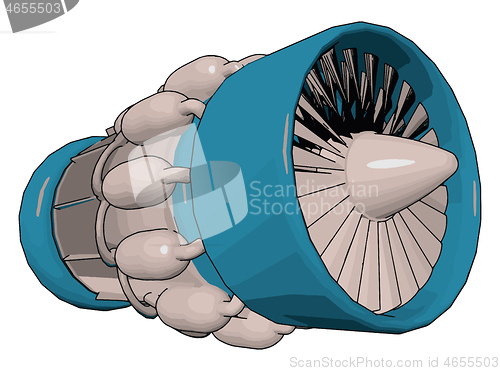 Image of Jet engine importance vector or color illustration