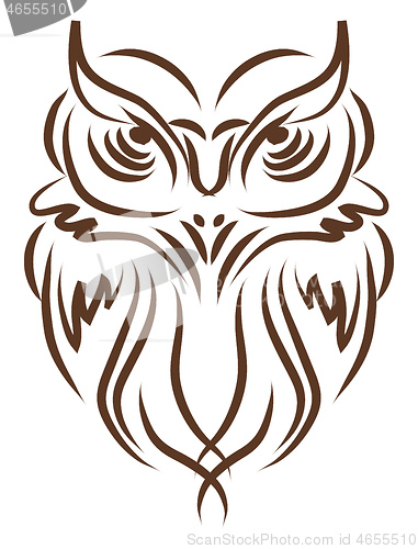 Image of A big owl vector or color illustration