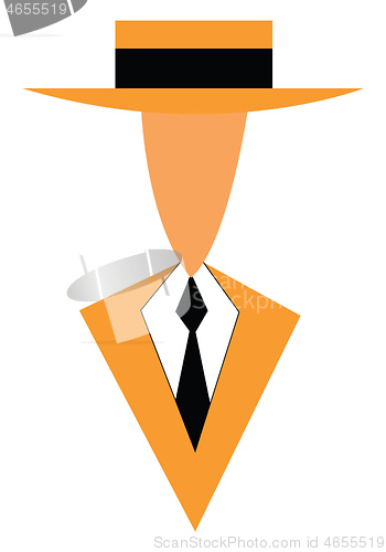 Image of A gentleman in formal suite vector or color illustration