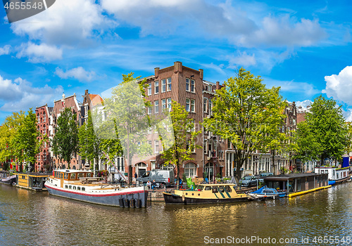 Image of Canal and bridge in Amsterdam
