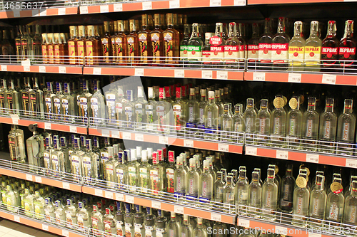 Image of store of vodka made by Ukrainian producers