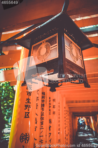 Image of Lantern in Fushimi Inari Taisha shrine, Kyoto, Japan