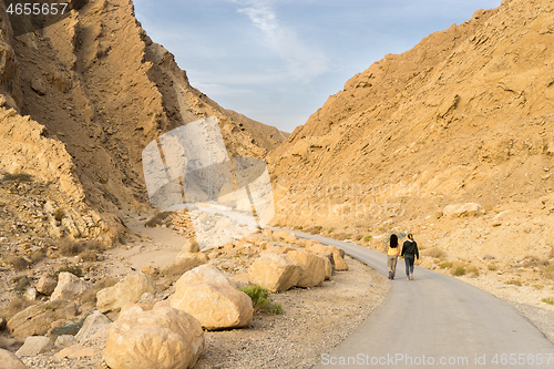 Image of Hiking in israeli stone desert