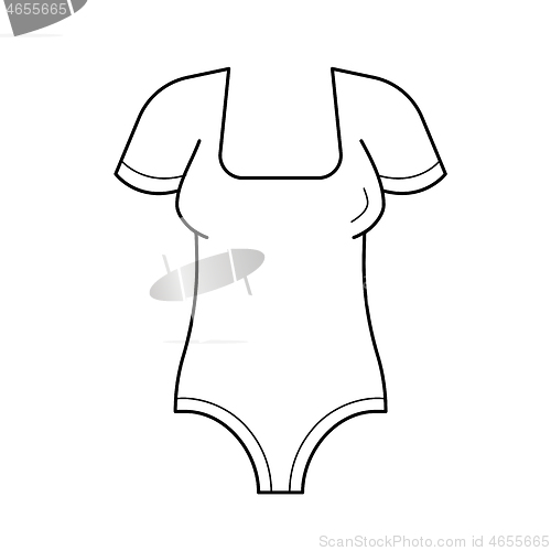 Image of Bodysuit vector line icon.