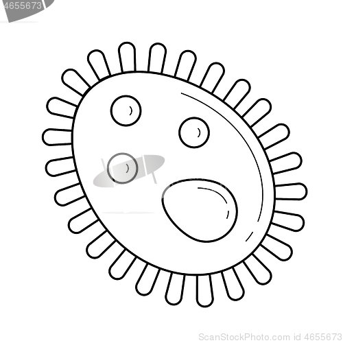 Image of Microbe line icon.