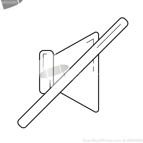 Image of Volume off line icon.