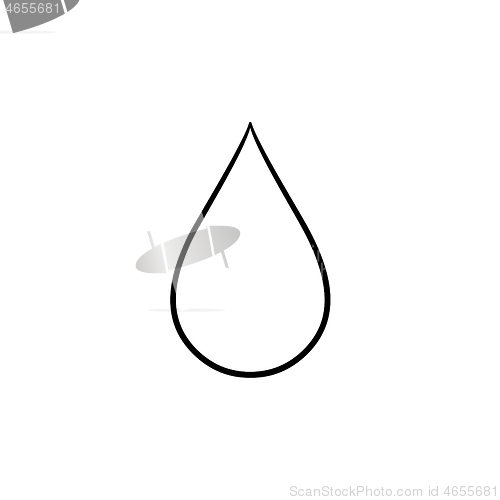 Image of Water drop hand drawn sketch icon.