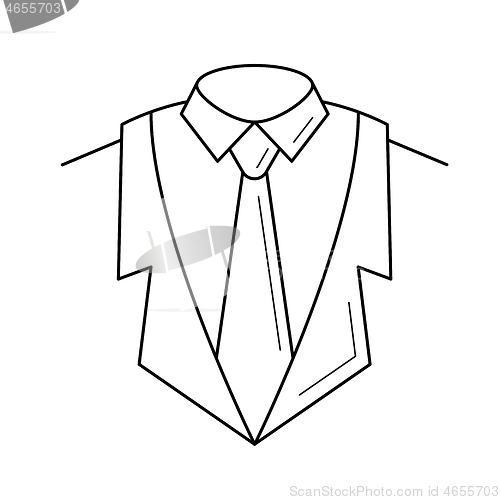 Image of Suit vector line icon.