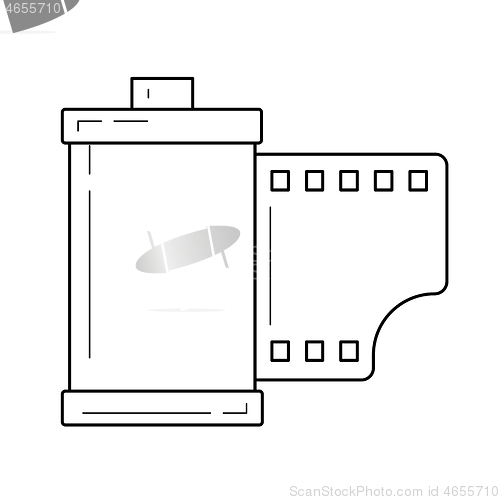 Image of Film cartridge line icon.