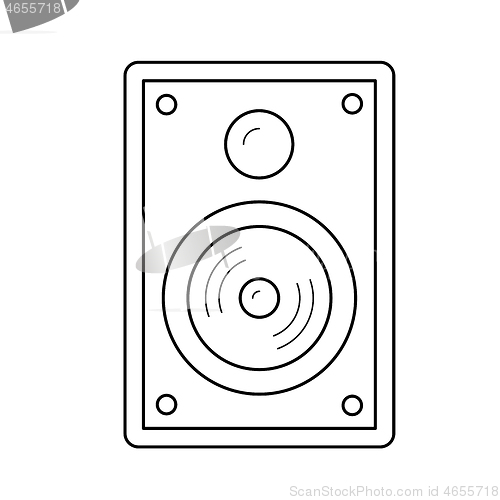 Image of Audio speaker line icon.