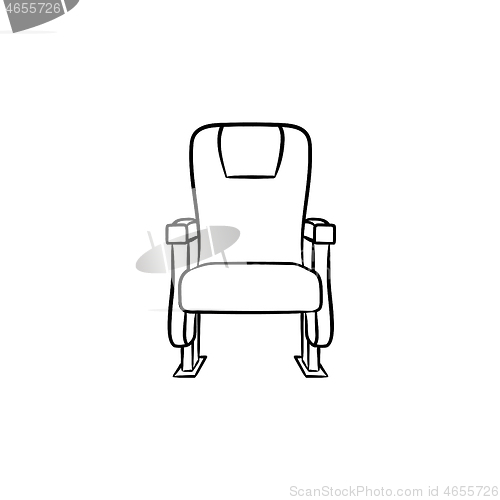 Image of Office seat hand drawn sketch icon.