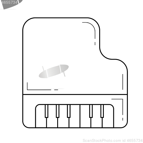 Image of Grand piano line icon.