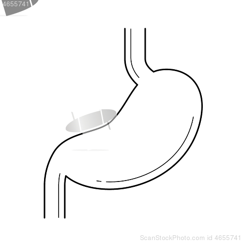 Image of Stomach line icon.