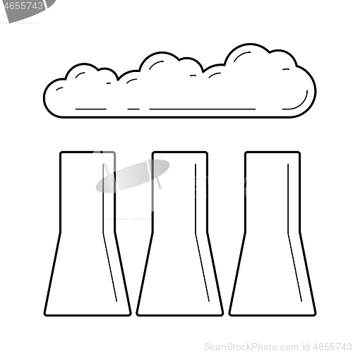 Image of Factory vector line icon.