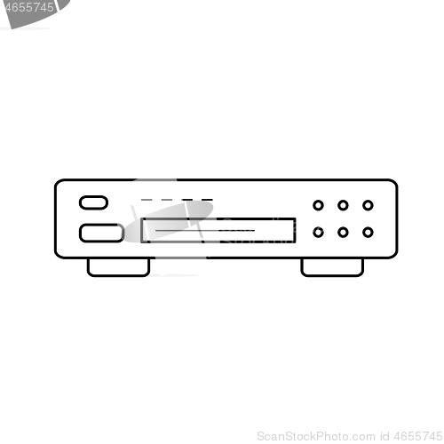 Image of Dvd player line icon.