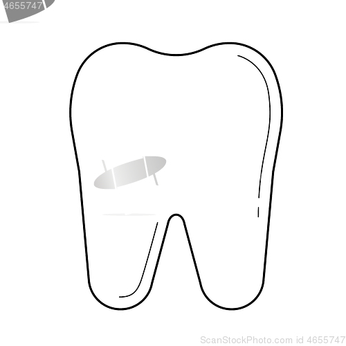 Image of Tooth line icon.