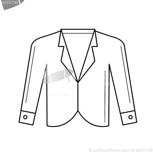 Image of Blazer vector line icon.