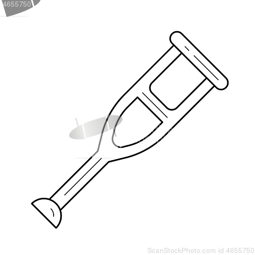 Image of Crutch line icon.